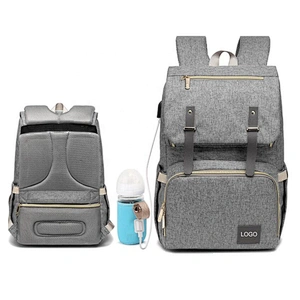 Multi purpose waterproof mother care baby leather diaper bag mochila bebe baby bags set baby diaper bag with USB charging chord