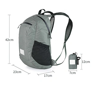Low MOQ Portable backpack foldable lightweight waterproof travel bag camping hiking backpack