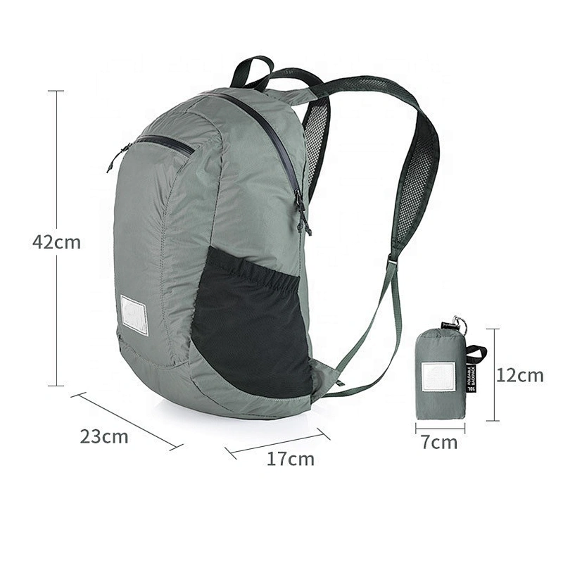 Low MOQ Portable backpack foldable lightweight waterproof travel bag camping hiking backpack