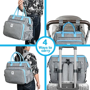 Multifunctional mummy bag folding bed diaper bag Portable outdoor changing set baby bags for mother mummy baby travel bed