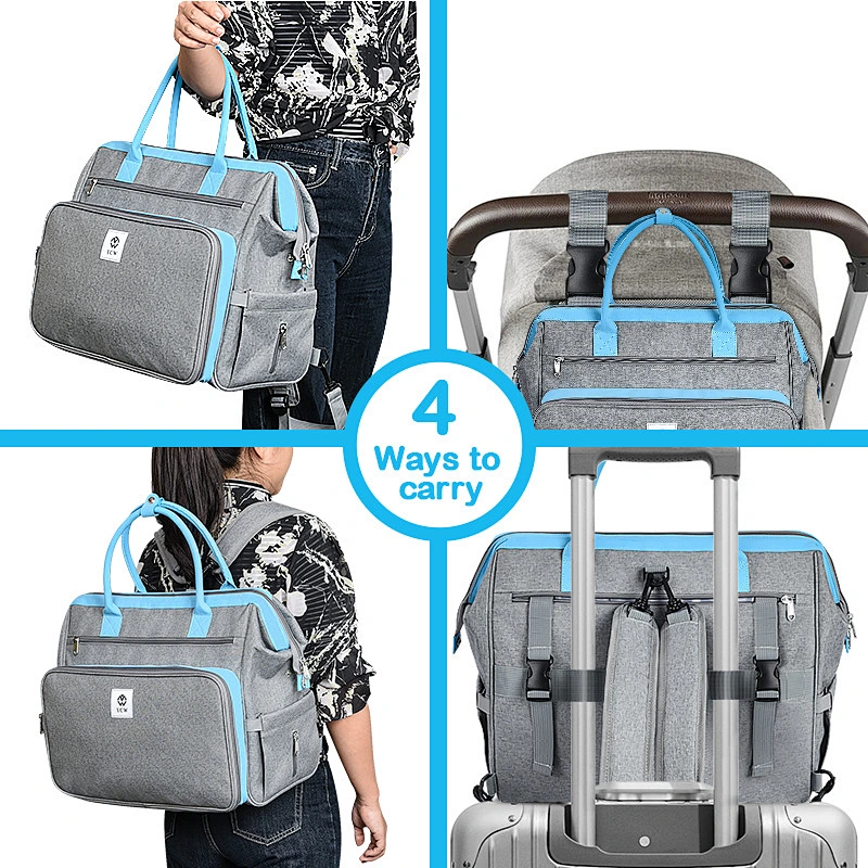 Multifunctional mummy bag folding bed diaper bag Portable outdoor changing set baby bags for mother mummy baby travel bed