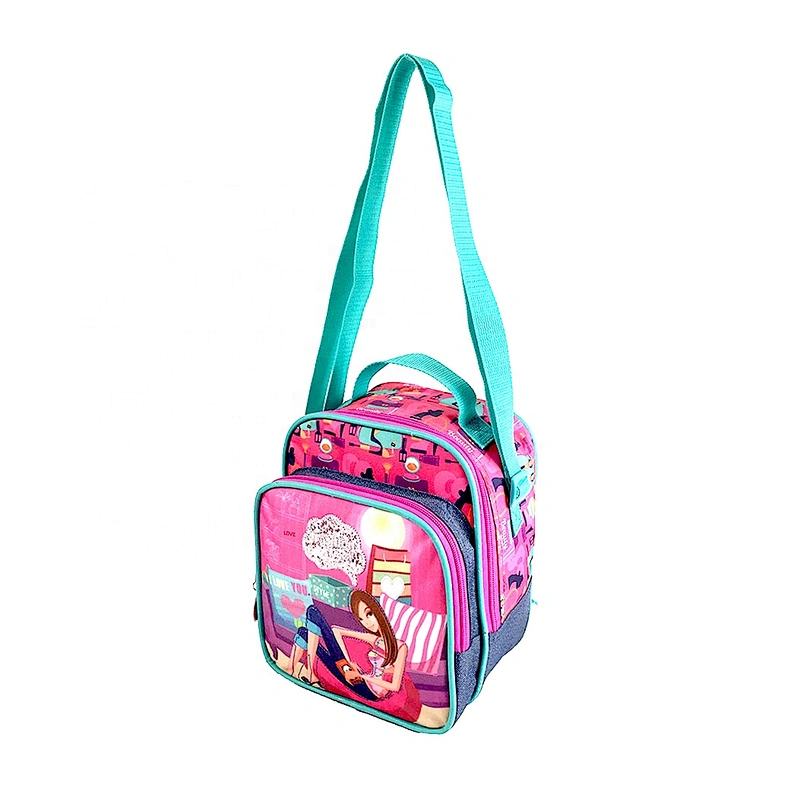 PEVA Folding Plain Waterproof Customized Picnic Basket insulated Thermal Lunch Cooler bags for lunch for kids
