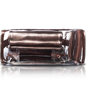 waterproof holographic 5 in 1 Portable Carry on Travel Toiletry Bag Clear PVC pouch Makeup bag cosmetic storager