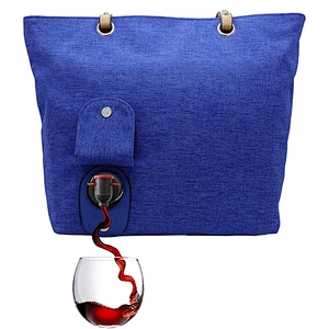 Insulated Wine Cooler Bag For Travel Portable 2 Bottle Gift Bag With Long Adjustable Shoulder Strap for women