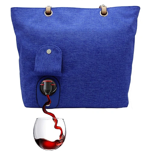 Insulated Wine Cooler Bag For Travel Portable 2 Bottle Gift Bag With Long Adjustable Shoulder Strap for women