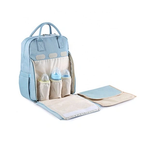 Fashion Waterproof Multi-function Travel Baby Diaper Bag Large Capacity Shoulder Tote Diaper Bag With Changing Mat