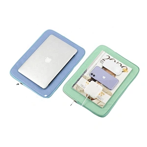 Hot-selling Multi-colored Customized LOGO and Super Thin Laptop Bag with texture PU Material Inner Bag Digital Storage Bag