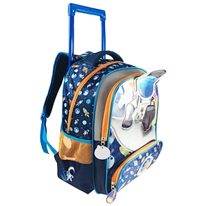 2020 Cartoon Space Trolley traveling bag kids luggage trolley bags Trolley school bags With Wheels