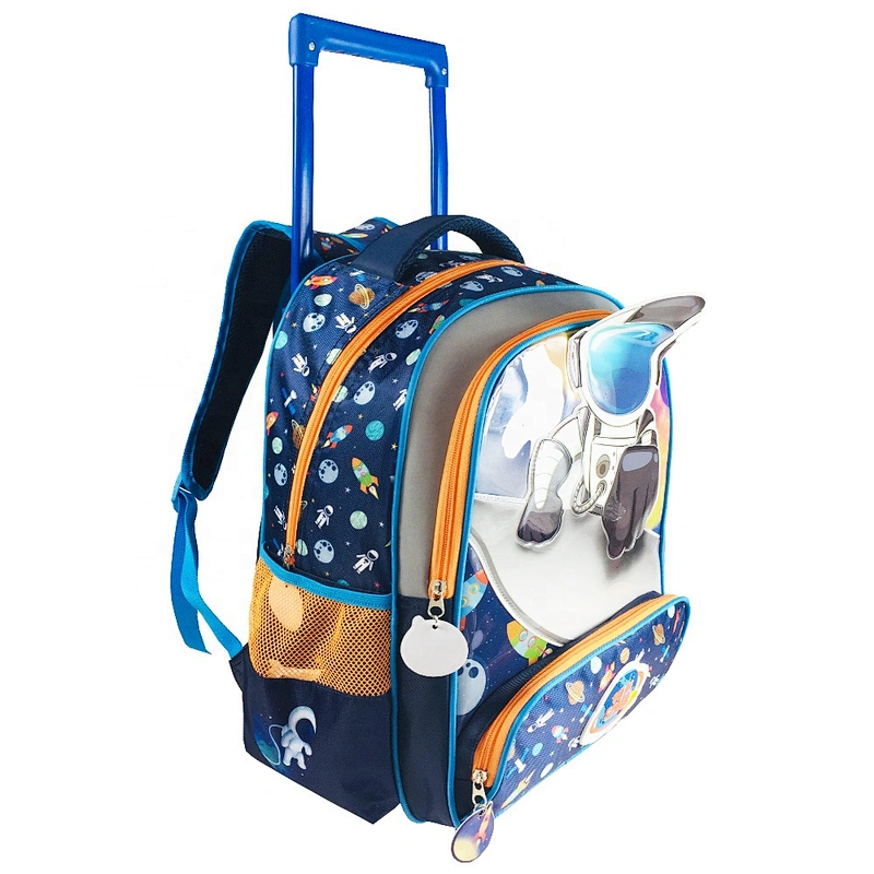 2020 Cartoon Space Trolley traveling bag kids luggage trolley bags Trolley school bags With Wheels