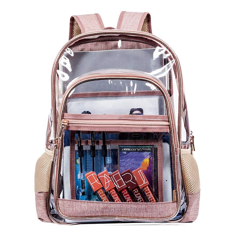 Stylish Durable Daily Use ECO-friendly PVC Backpack Waterproof School Bag Clear Transparent Backpack