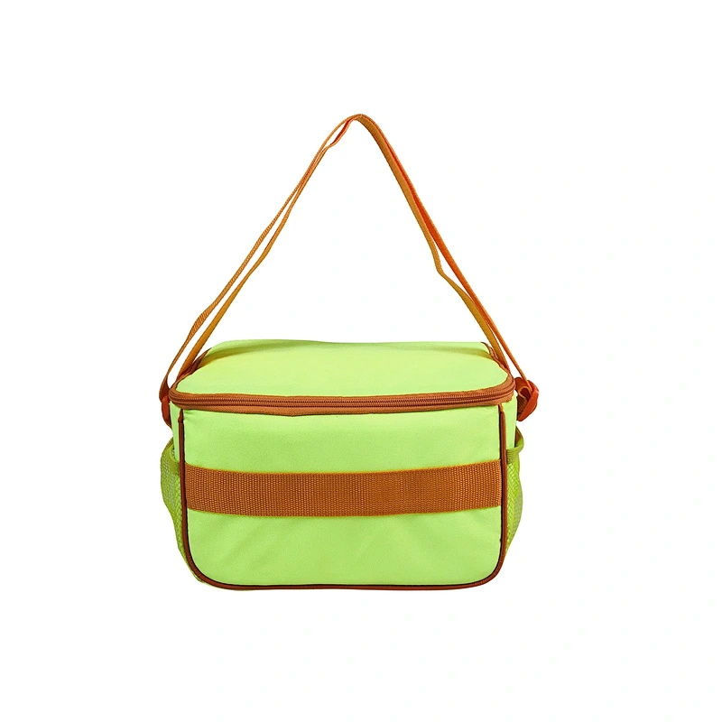 High quality insulated cooler box bags deliver lunch food delivery with custom logo thermal fluorescent green fabric for kids