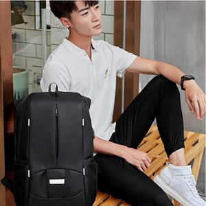 Latest School Bag Black Backpack For Teenage Boy Man Luminous Multifunction Waterproof
