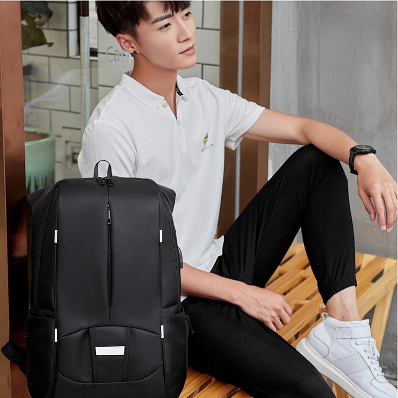 Latest School Bag Black Backpack For Teenage Boy Man Luminous Multifunction Waterproof