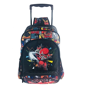 Factory Wholesale Customized Flashing lights Wheeled Kids Backpack School Bags Trolley