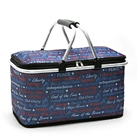 Collapsible outdoor with lunch or pizza durable Ice Cooler Insulated Aluminium Cooler Bag