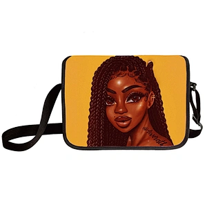 Black girls one-shoulder bag middle and primary school students crossbody bag  can be carried by hand