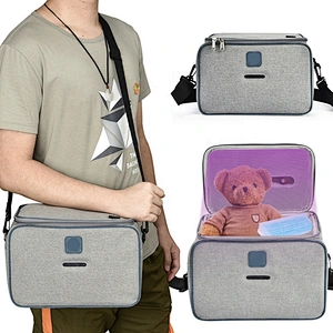 Foldable LED ultraviolet sterilization bag mummy bag UVC baby bottle underwear antivirus storage bag