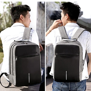 HIgh quality Business travel Nylon waterproof anti-theft laptop backpack bag with USB Charging Port