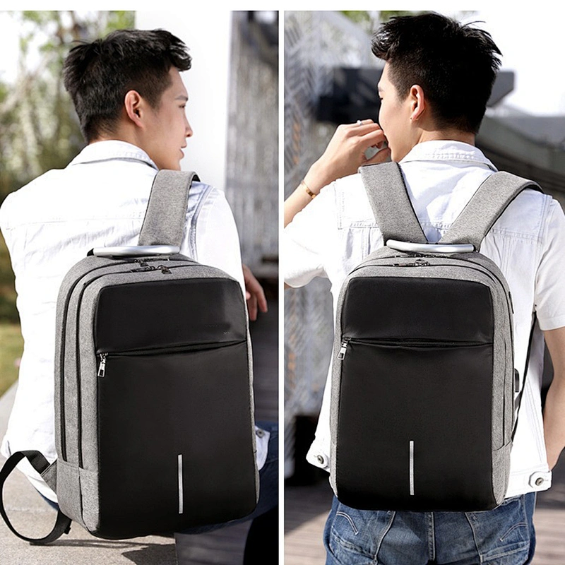 HIgh quality Business travel Nylon waterproof anti-theft laptop backpack bag with USB Charging Port