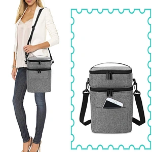 Insulated  lightweight mummy bag with changing mat handbag travel diaper bag