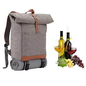 Designer Insulation waterproof Wine Bottle Bags Picnic Backpack cooler bags with Cooler Compartment Classic Insulated Bag