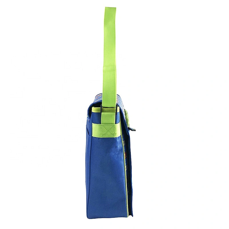 Polyester Custom boys OEM Customized Logo robot Pattern fashion handbags  messenger travel Shoulder Bag for boys men