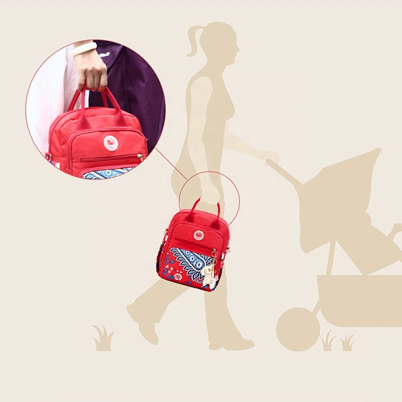 Factory wholesale large baby handbags functional adult diaper bag nappy care backpack