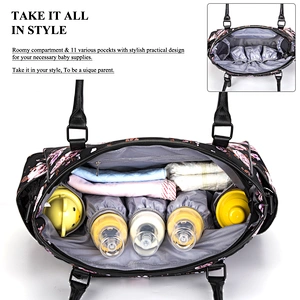 Large Capacity Stylish Multi-Function Portable Travel Diaper Tote Bag Organizer Shoulder Bag Baby Bag
