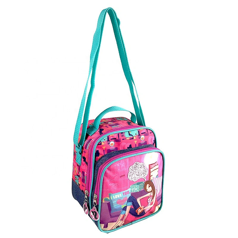 PEVA Folding Plain Waterproof Customized Picnic Basket insulated Thermal Lunch Cooler bags for lunch for kids