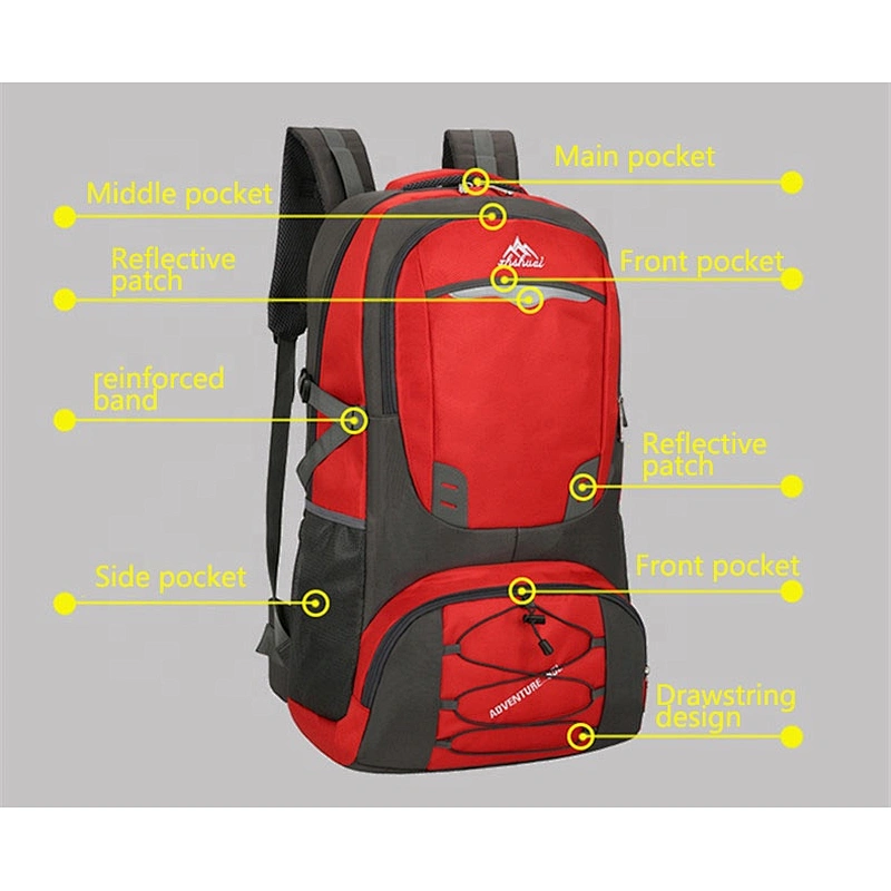 Men's Large Hiking Mountaineering Backpack Climbing Hiking Backpack Camping Backpack Sport Outdoor Rucksack Bag
