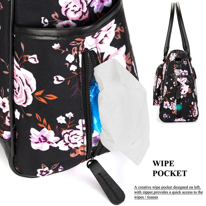 Large Capacity Stylish Multi-Function Portable Travel Diaper Tote Bag Organizer Shoulder Bag Baby Bag