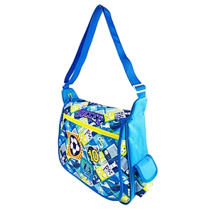 Polyester Custom boys OEM Customized Logo soccer Pattern fashion handbags  messenger travel Shoulder Bag for boys men