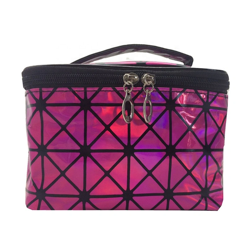 Custom logo Korea Style Hot Model 3D Laser Holographic Waterproof Big Capacity Tote Travel Holographic Cosmetic Bag