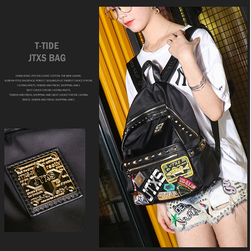 Wholesale Custom Waterproof School Bag Backpack With Rivet with high quality 2020