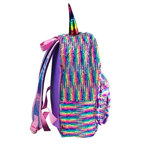 New primary unicorn school backpacks smart sequin backpack custom logo kids book bag for girl children