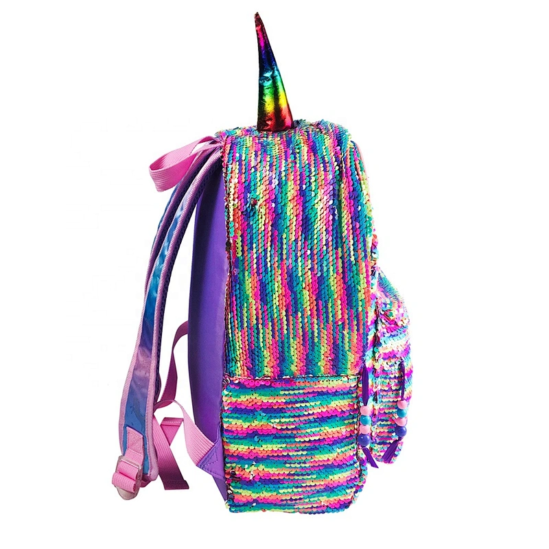 New primary unicorn school backpacks smart sequin backpack custom logo kids book bag for girl children