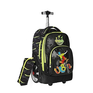 Durable Stars trolley backpack with pencil case for girls boys 2 pcs in One set children school bags sets student child kids set