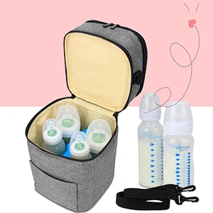 Insulated  lightweight mummy bag with changing mat handbag travel diaper bag