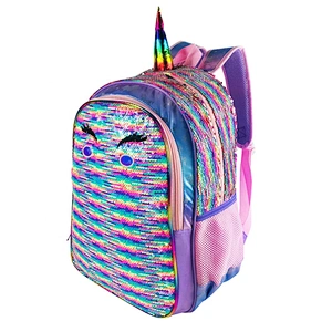 Manufacturers Glitter sequin Girls School Bags kids cartoon unicorn Backpack gift bag for Children