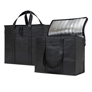 Extra Large Heavy Duty Custom logo Reusable Tote food delivery bag Grocery thermal Shopping Bag Insulated Cooler Bag