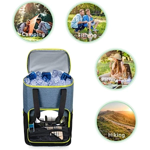 Large Leak-proof Soft Cooler Can Wine Beer Food Carry Delivery Picnic Thermal Lunch Bag Bottle Opener Insulated Backpack Cooler