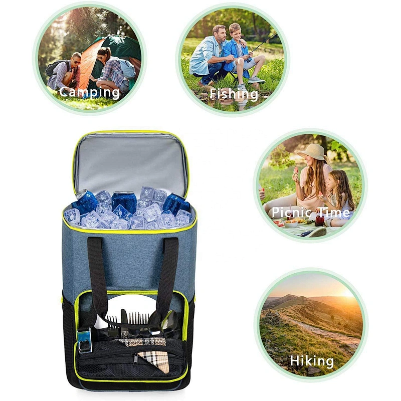 Large Leak-proof Soft Cooler Can Wine Beer Food Carry Delivery Picnic Thermal Lunch Bag Bottle Opener Insulated Backpack Cooler