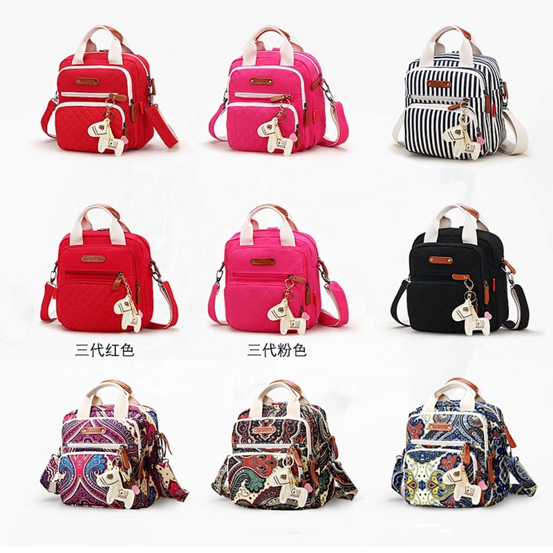 high quality Canvas multifunctional maternity mommy baby diaper backpack tote shoulder bag with baby changing bag