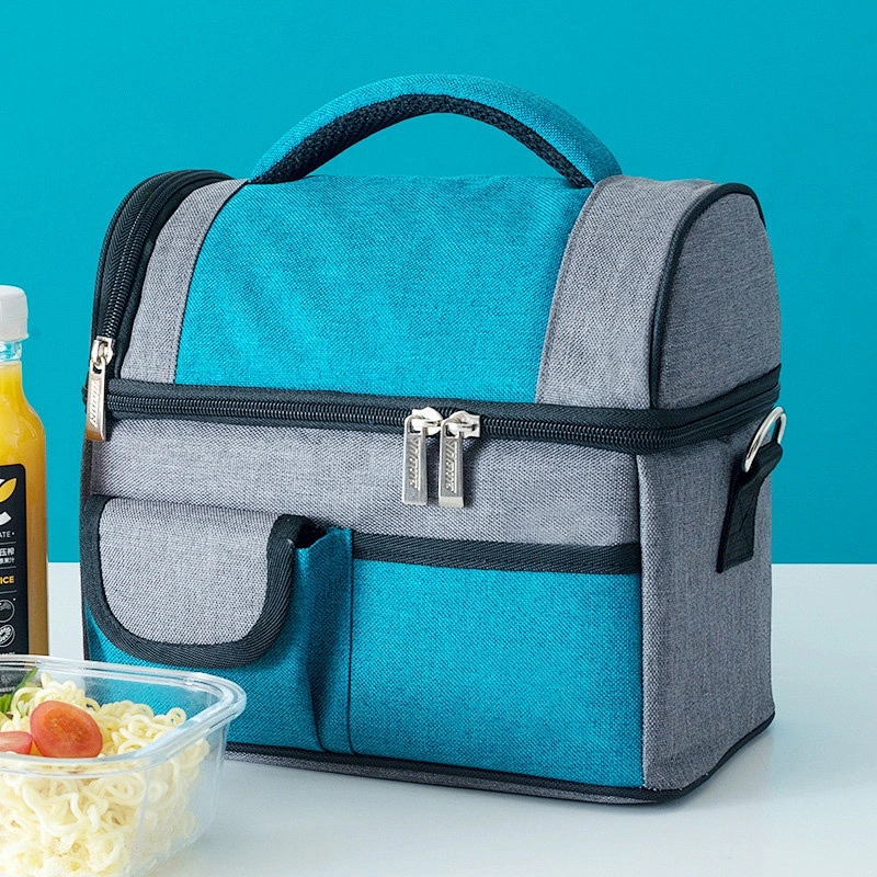 Custom Outdoor Large capacity Waterproof Picnic Insulated Lunch Cooler Bag Portable Insulated Tote Bag Thermal Cooler Lunch Bag