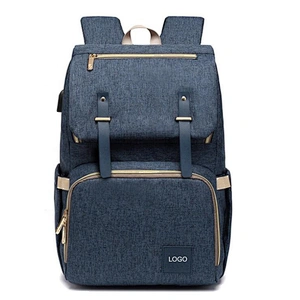 Premium stylish design baby diaper bag backpack mochila panalera bebe nappy bag Leather Diaper Bag with USB Changing Port