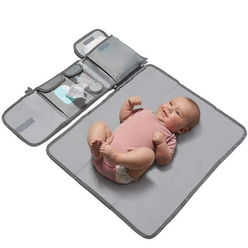 2020 Hot Sale 4 in 1 women shoulder bag Waterproof Pad Bag Travel Portable Baby Diaper bags Changing Pad