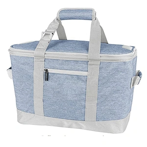 Customized logo printed reusable eco-friendly lunch bag, folding tote food delivery insulated cooler bag