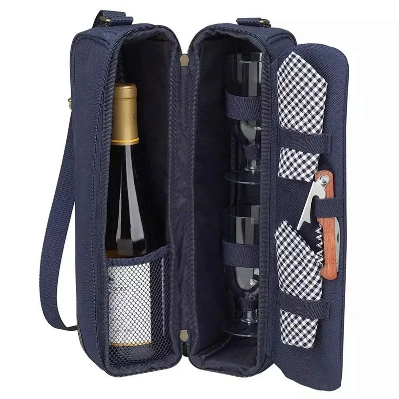 Wine Gift box Carrier Bag Tote Insulated Food Cooler bag picnic BOX wine cooler bag