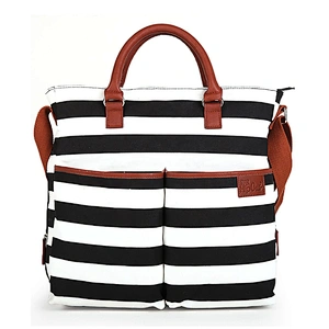 Zebra stripes lightweight mummy bag with changing mat handbag travel diaper bag