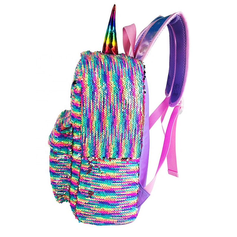 New primary unicorn school backpacks smart sequin backpack custom logo kids book bag for girl children
